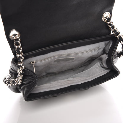 Chanel Washed Lambskin Quilted Medium Chain Around Messenger Black 5 of 8