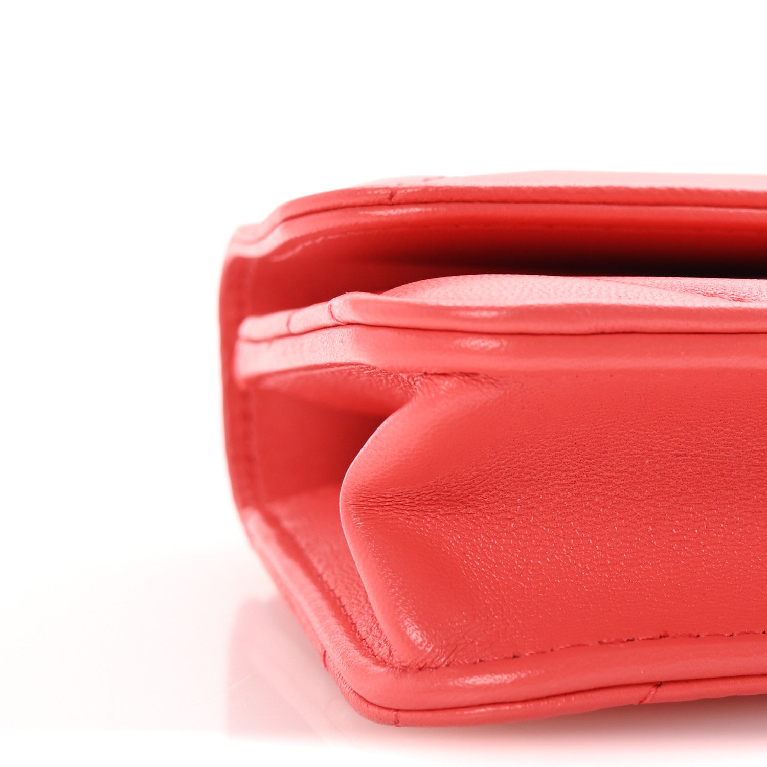 Chanel Lambskin Quilted Chanel 19 Flap Phone Holder With Chain Coral 10 of 11