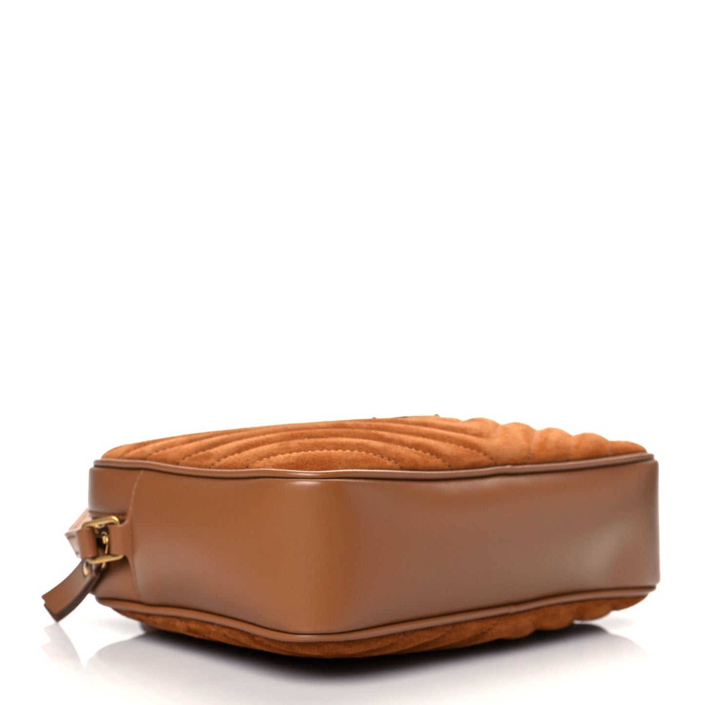 Suede Matelasse Monogram Lou Camera Bag Cinnamon