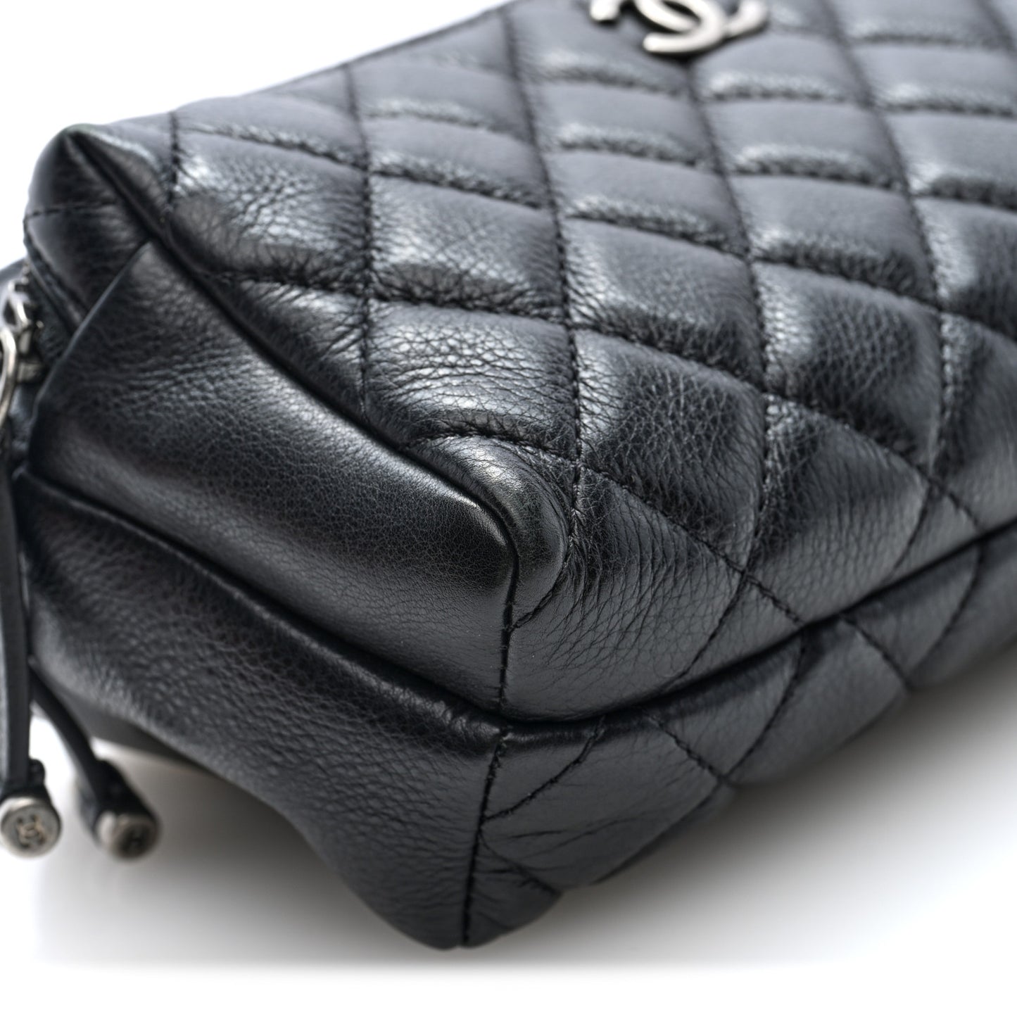 Calfskin Quilted Waist Bag Black