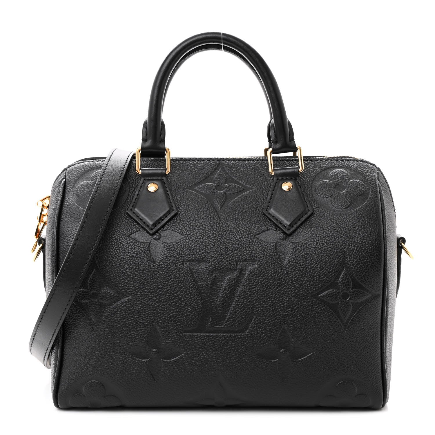 Louis Vuitton Empreinte Monogram Giant Speedy Bandouliere 25 Black 1 of 10