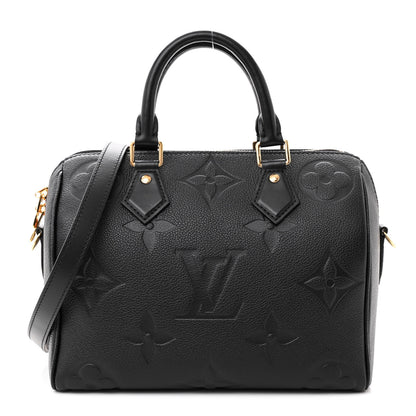 Louis Vuitton Empreinte Monogram Giant Speedy Bandouliere 25 Black 1 of 10