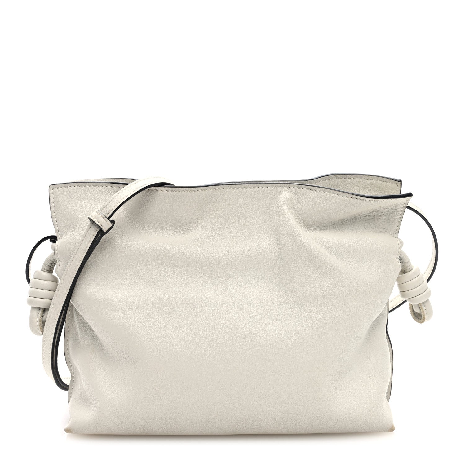 Loewe Calfskin Mini Flamenco Knot Clutch Soft White 1 of 9
