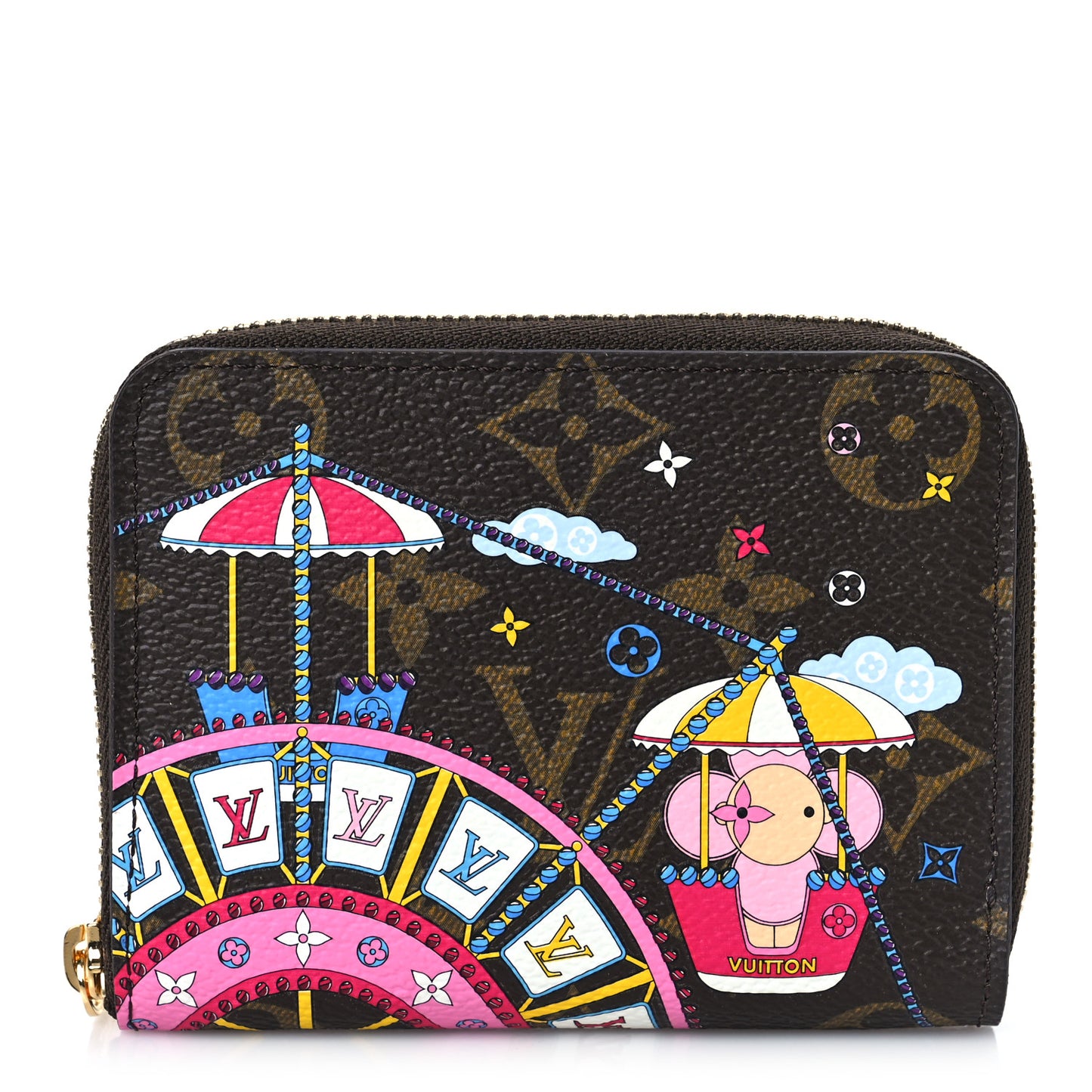 Monogram 2020 Christmas Animation Big Wheel Zippy Coin Purse Rose Ballerine