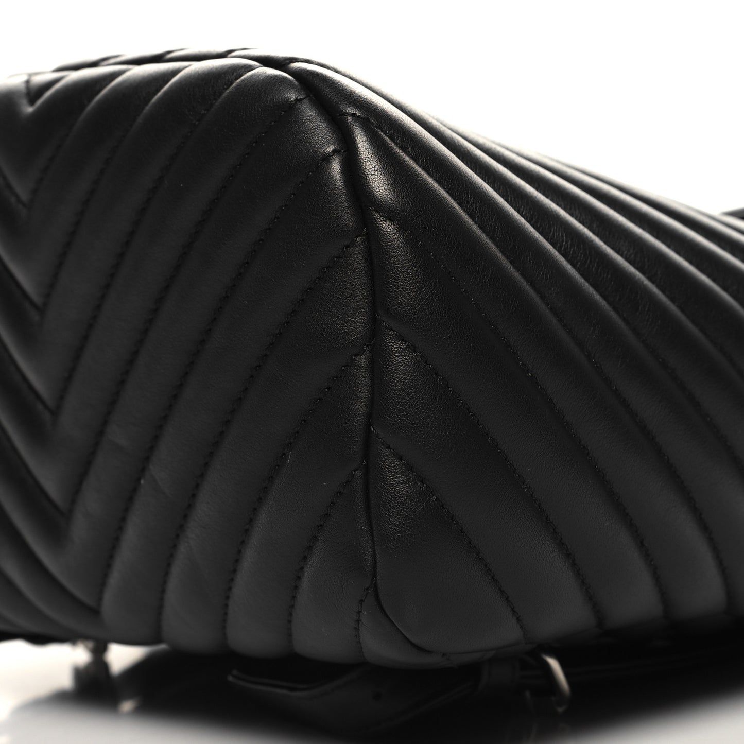 Calfskin Chevron Quilted Small Urban Spirit Backpack Black