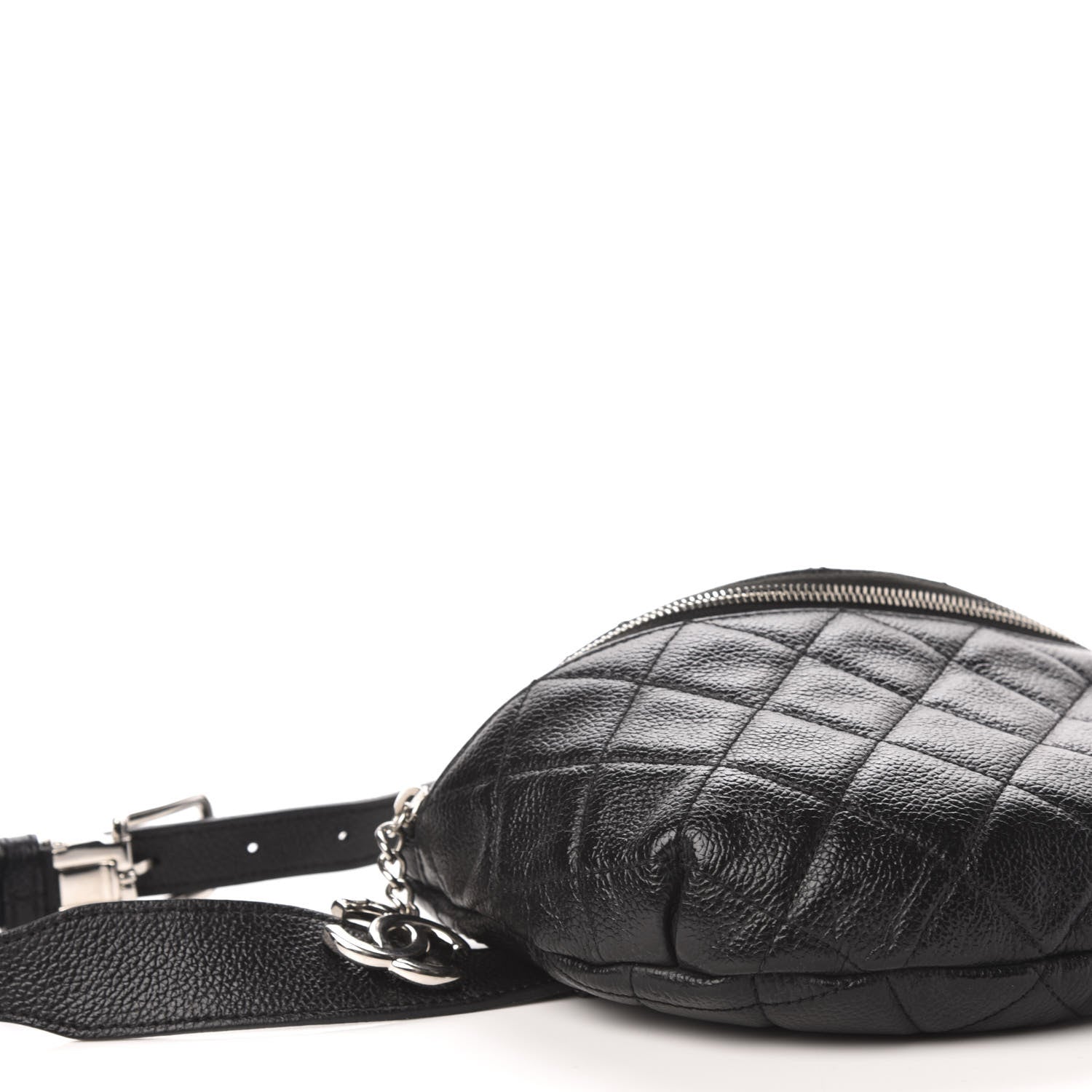 Chanel Grained Calfskin Quilted Waist Belt Bag Black 8 of 12
