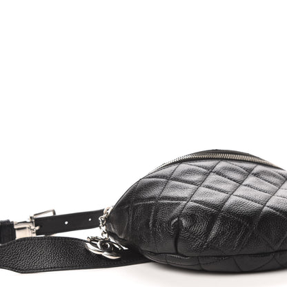Chanel Grained Calfskin Quilted Waist Belt Bag Black 8 of 12