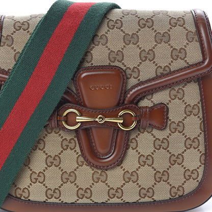 Gucci Monogram Medium Lady Web Shoulder Bag Beige Cuir 10 of 10