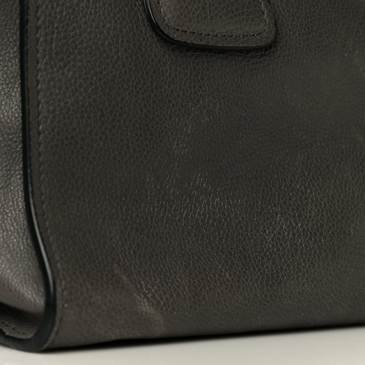 Glace Calf Twin Pocket Tote Marmo