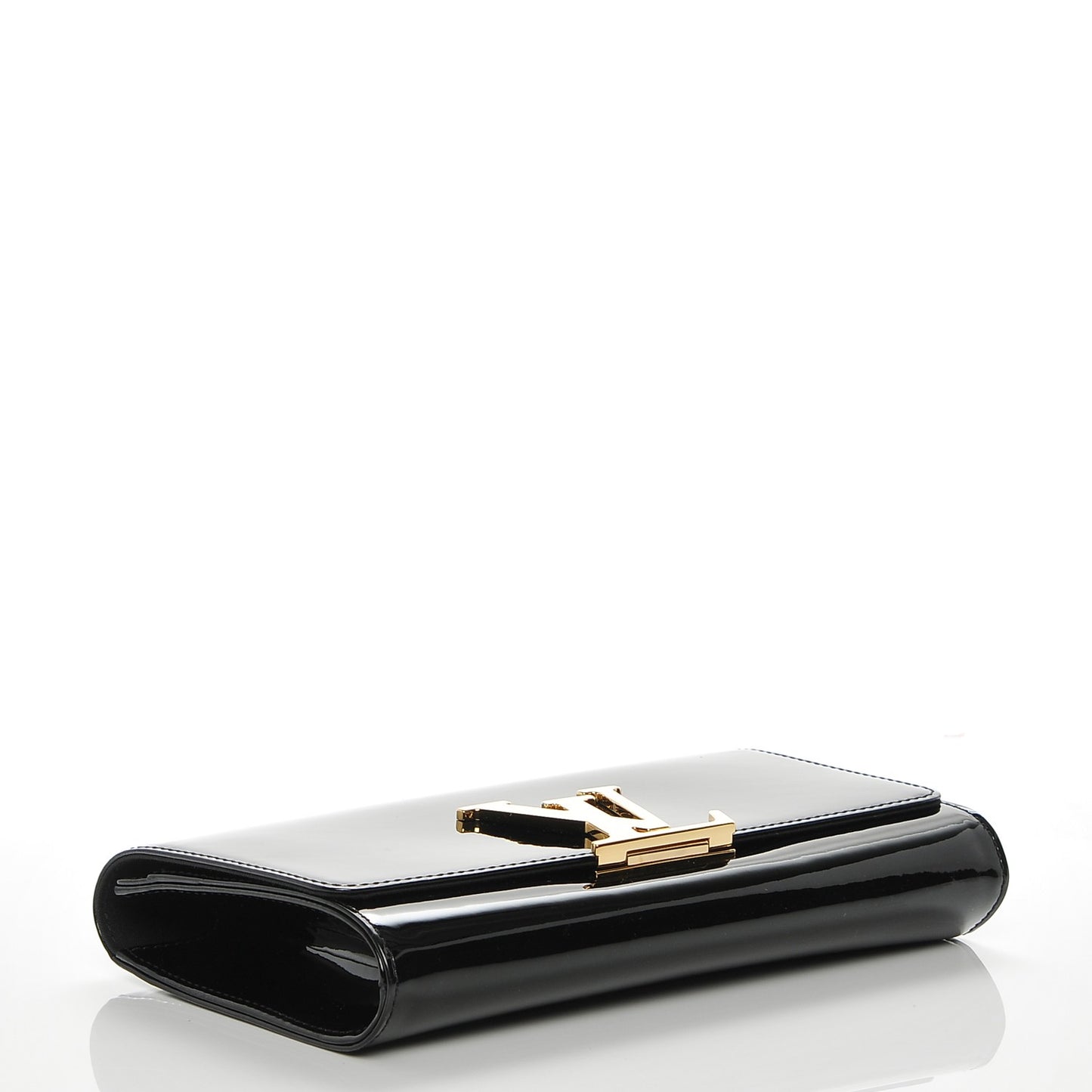 Patent Louise Clutch Black