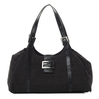 Fendi Zucchino Shoulder Bag Black 1 of 17