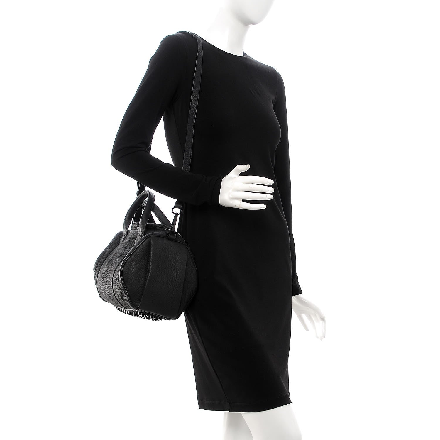 Alexander Wang Pebbled Lambskin Rockie Black Matte Black Hardware 2 of 6