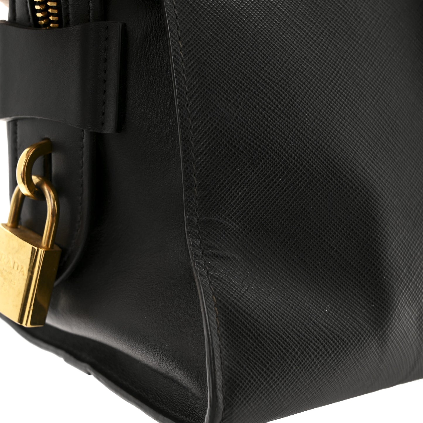 Saffiano City Calfskin Medium Esplanade Tote Black