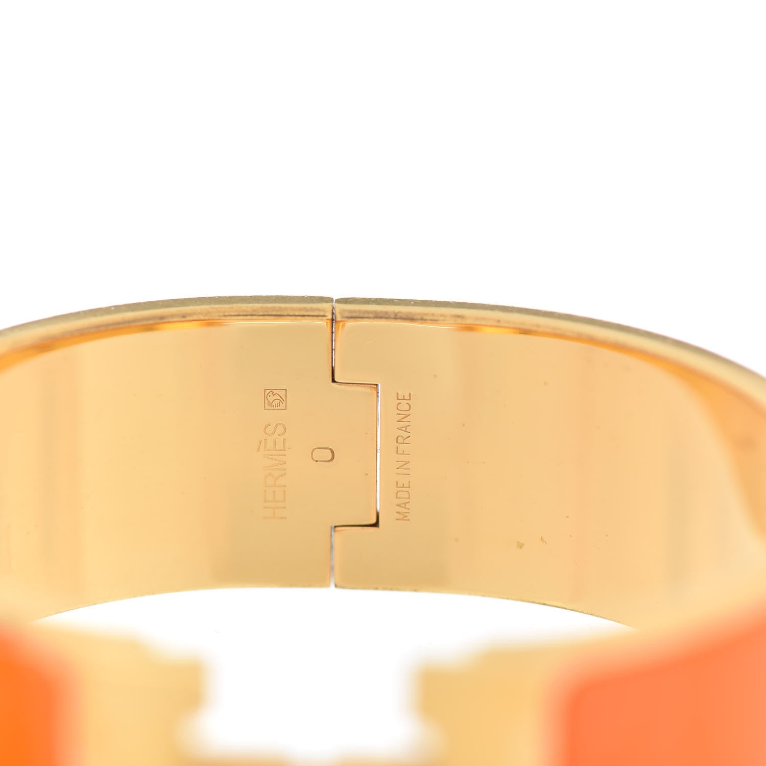 Hermes Enamel Wide Clic Clac H Bracelet PM Orange 4 of 4