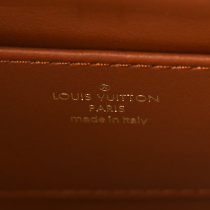 Louis Vuitton Lambskin Malletage Top Handle GO-14 MM Tan 7 of 9