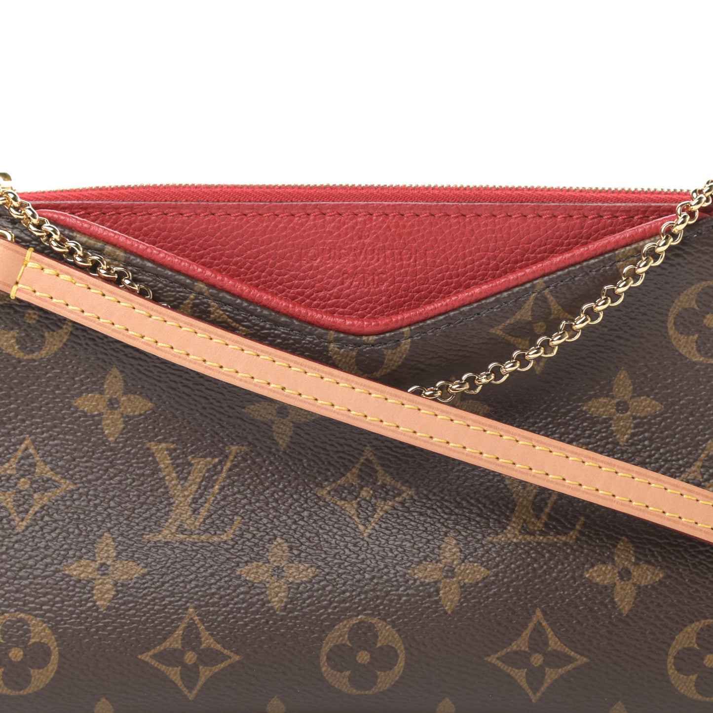 Monogram Pallas Clutch Cherry