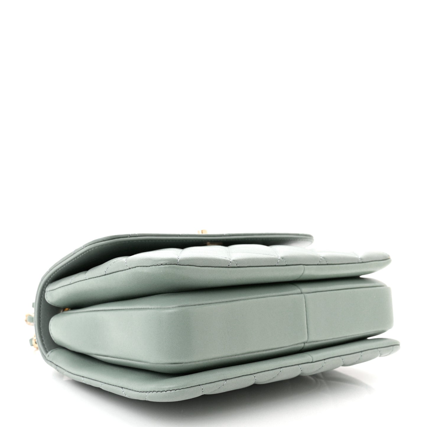 Lambskin Quilted Small Trendy CC Dual Handle Flap Bag Grey