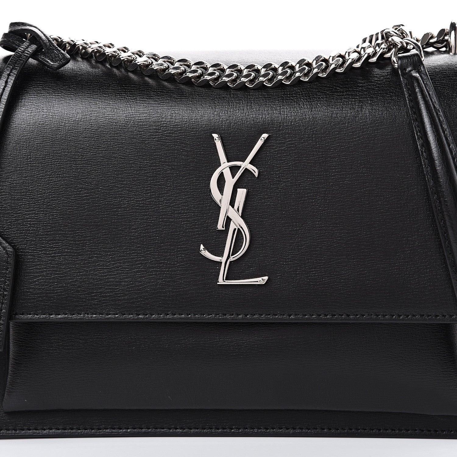 Saint Laurent Calfskin Medium Monogram Sunset Black 7 of 9