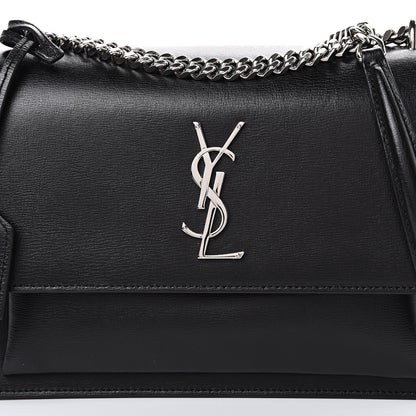 Saint Laurent Calfskin Medium Monogram Sunset Black 7 of 9