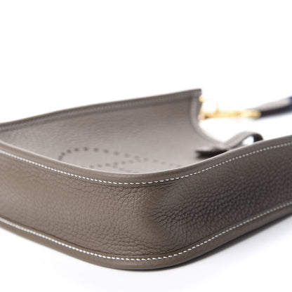 Hermes Taurillon Clemence Amazone Evelyne TPM Etoupe Bleu Indigo 6 of 10