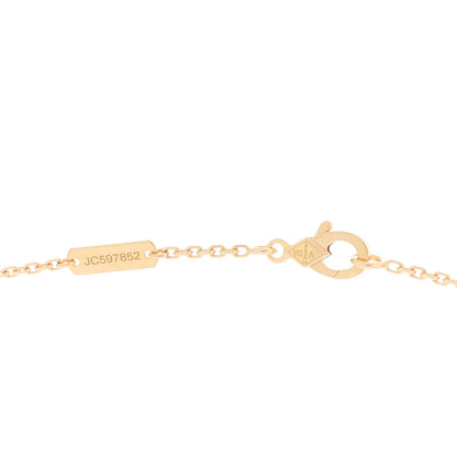 Van Cleef & Arpels 18K Rose Gold Diamond Rhodonite Vintage Alhambra Pendant Necklace 5 of 6