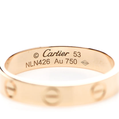 Cartier 18K Yellow Gold 3.5mm LOVE Wedding Band Ring 53 6.5 4 of 5
