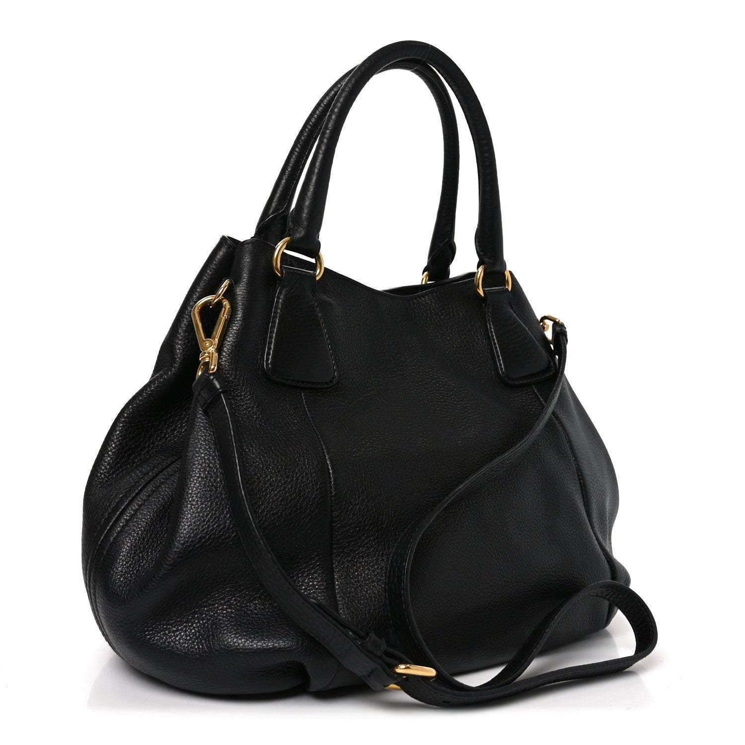 Prada Vitello Daino Shoulder Bag Black 1859765 – FASHIONPHILE