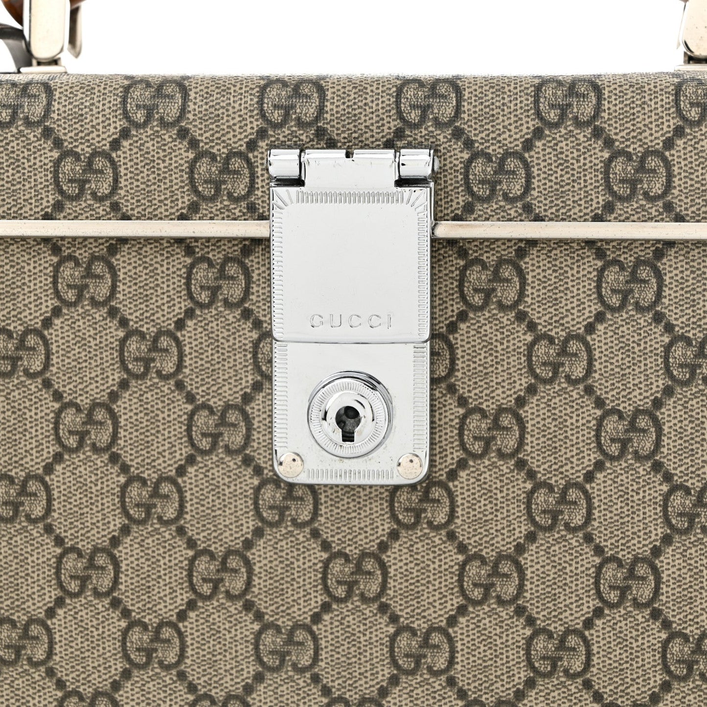 GG Supreme Monogram Globe-Trotter Beauty Case Brown