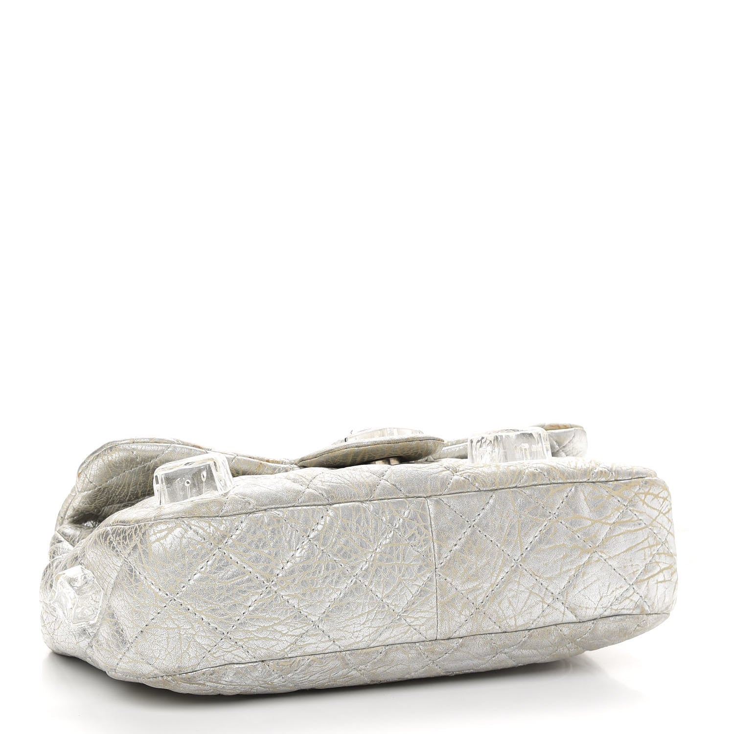 Chanel Calfskin Ice Cube On the Rocks Medium Flap Silver 3 of 10