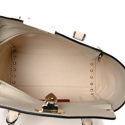 Valentino Garavani Vitello Mini Rockstud Double Handle Tote Ivory 5 of 12