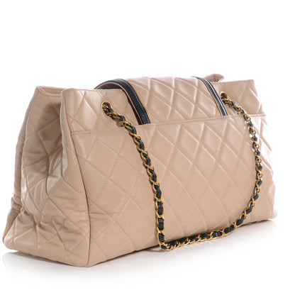 Chanel Lambskin Quilted East West Accordion Flap Beige 3 of 7