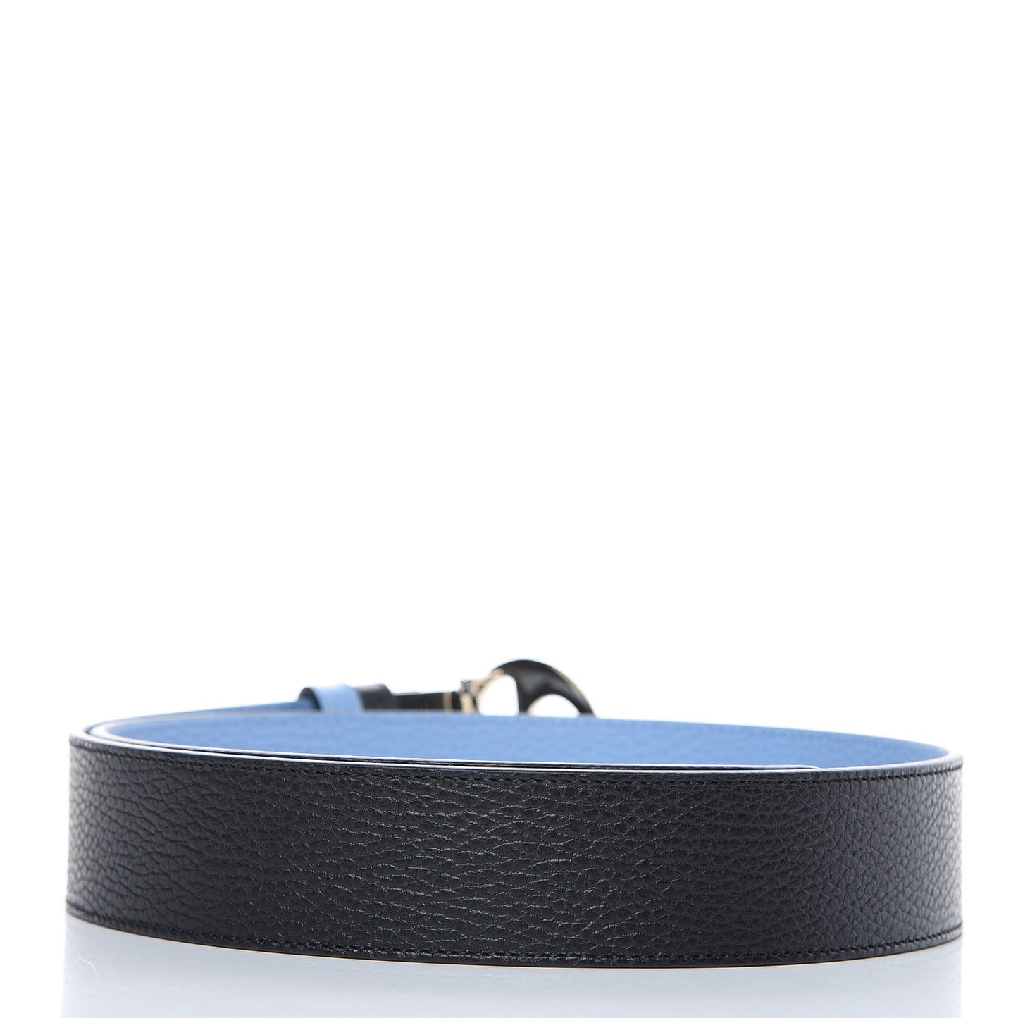 Dollar Calfskin 1973 Reversible Belt 90 36 Black Mineral Blue