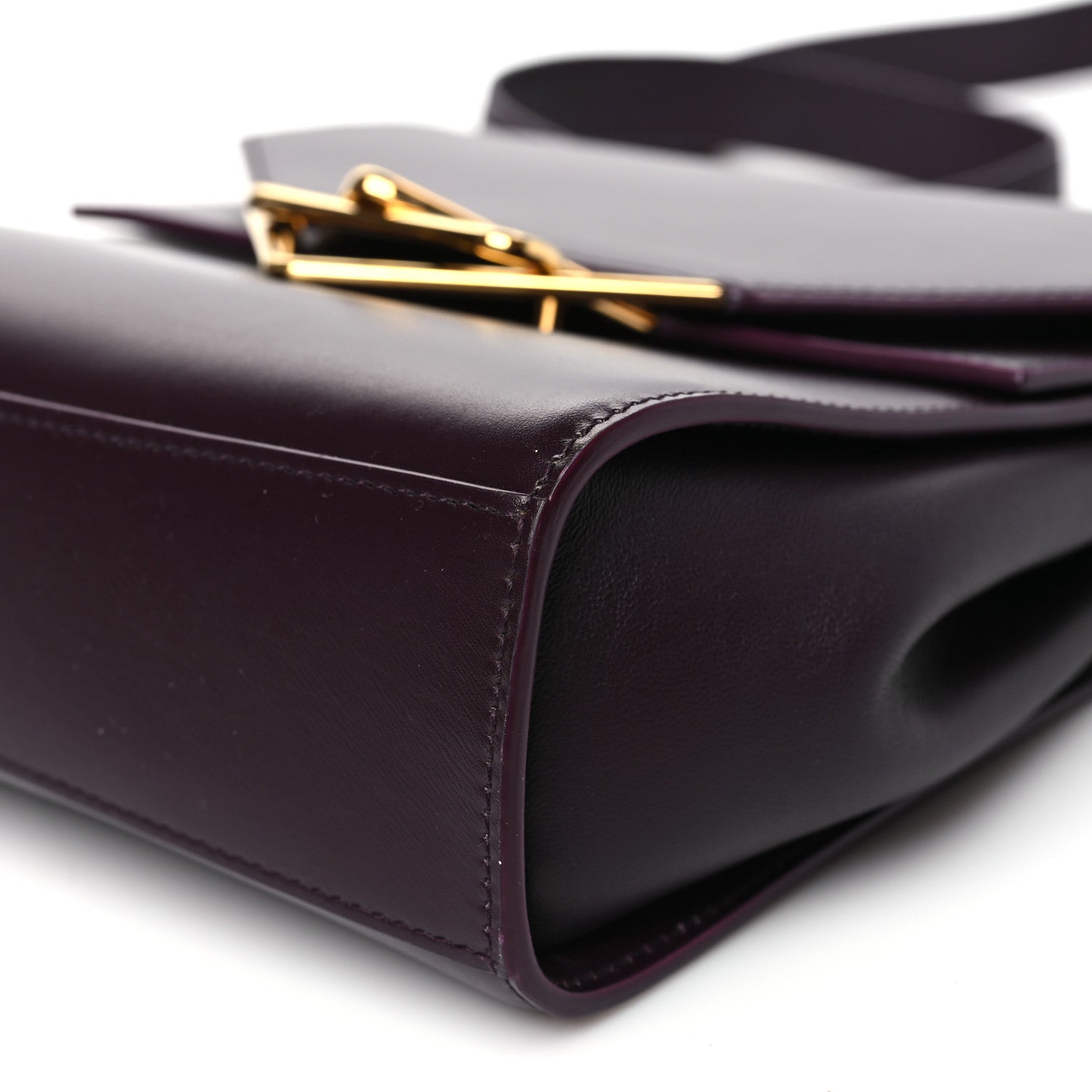 Bottega Veneta Box Calfskin Nappa Clip Bag Grape 9 of 10