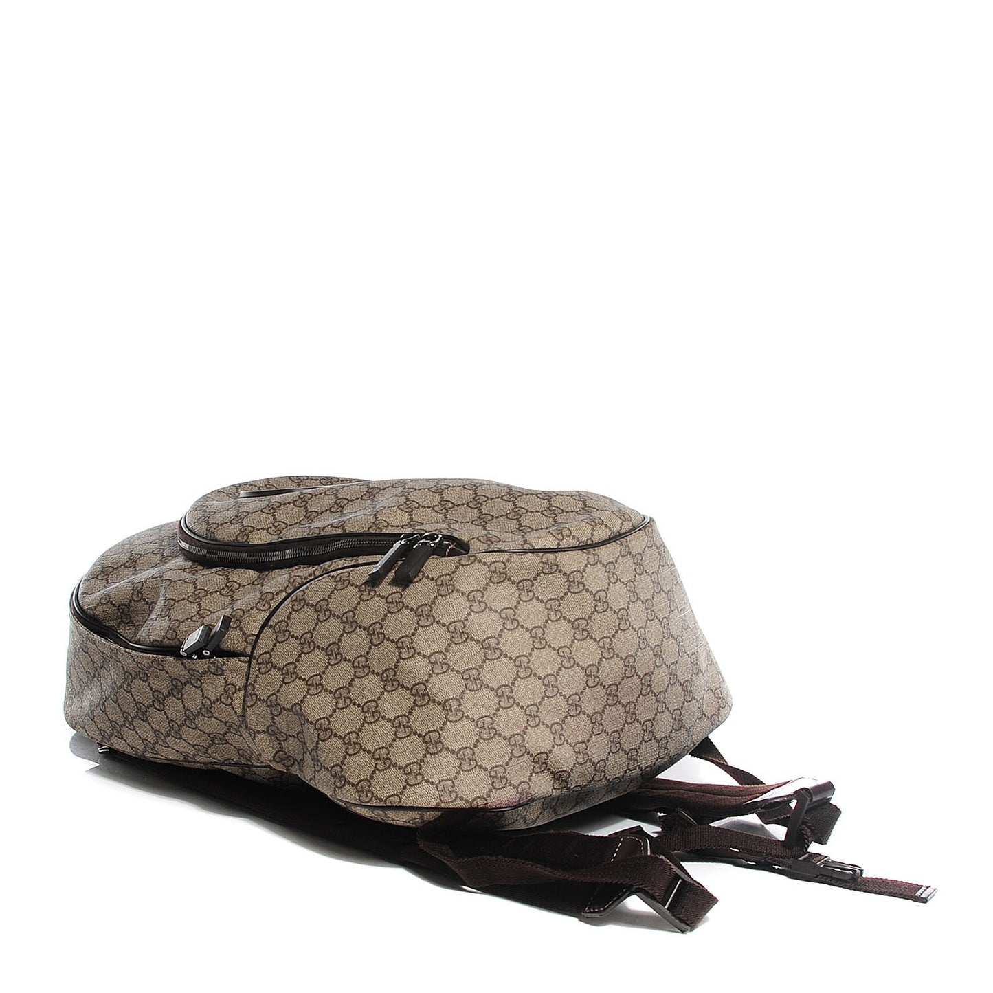 GG Plus Monogram Interlocking G Medium Backpack Dark Brown