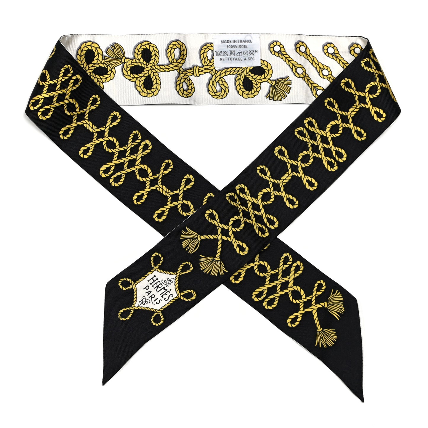 Silk Galons Et Brandebourg Twilly Black Gold White