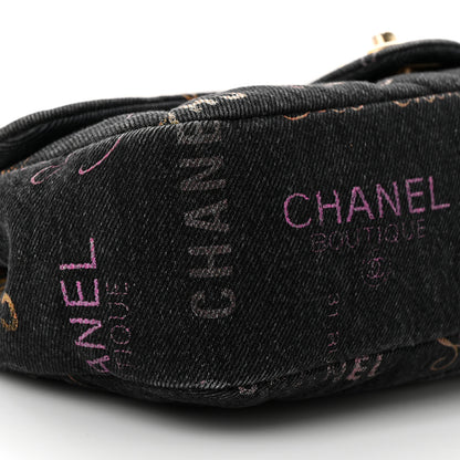 Chanel Denim Quilted Denim Mood Large Flap Black Multicolor 9 of 12