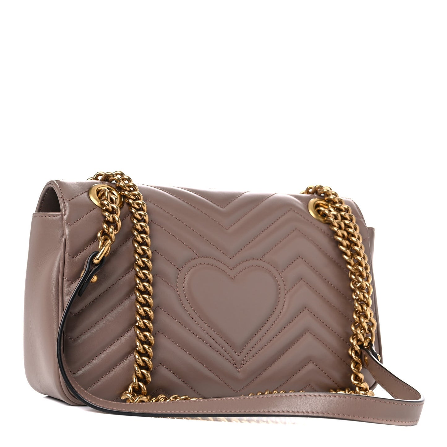 Calfskin Matelasse Small GG Marmont Shoulder Bag Porcelain Rose