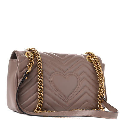 Gucci Calfskin Matelasse Small GG Marmont Shoulder Bag Porcelain Rose 3 of 11