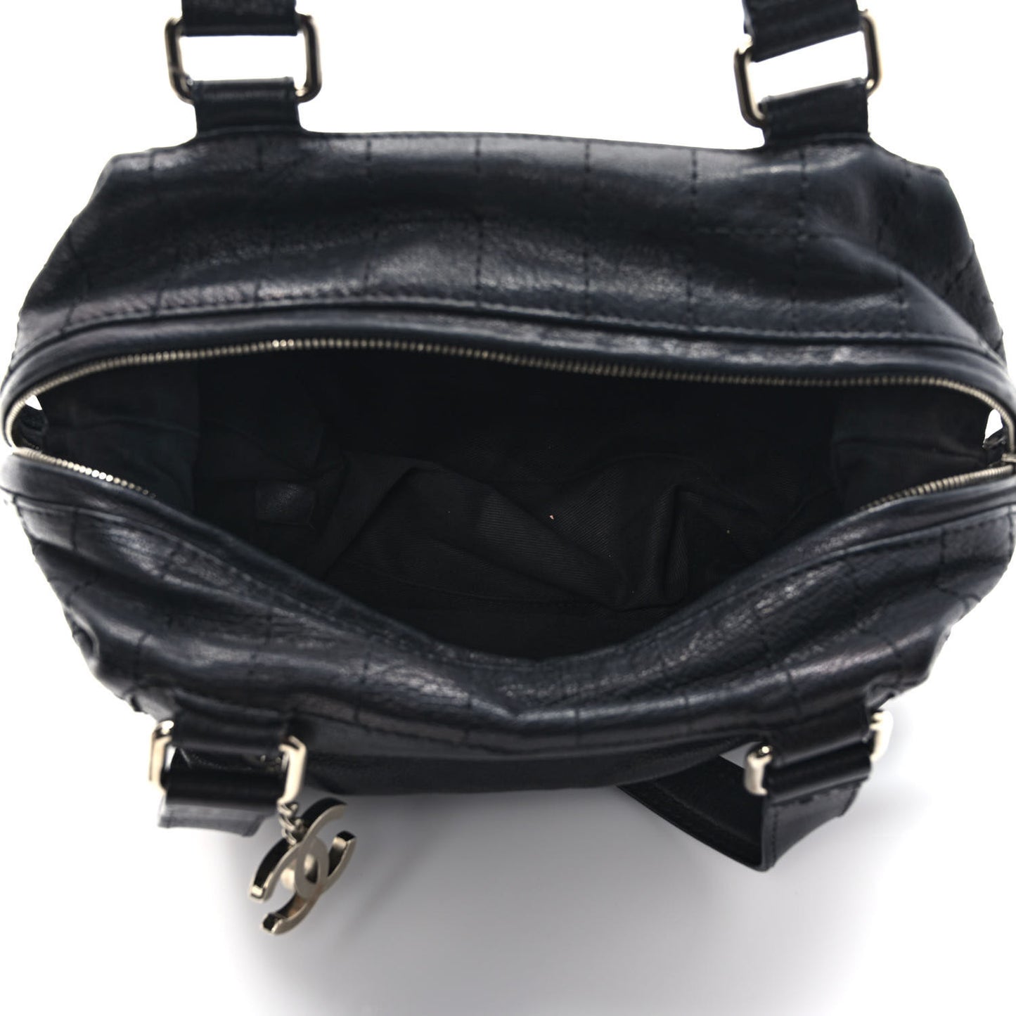 Goatskin Square Stitch Essential Bowler Black