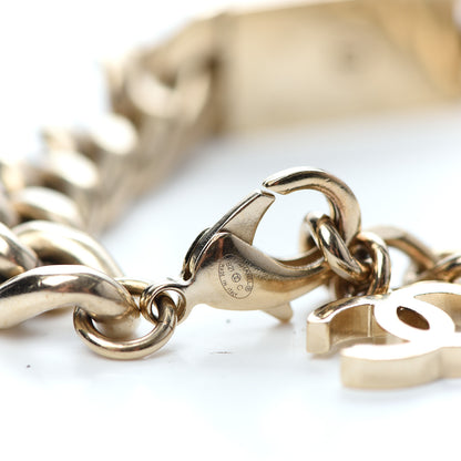 Chanel Crystal Chain CC Bracelet Gold 4 of 5