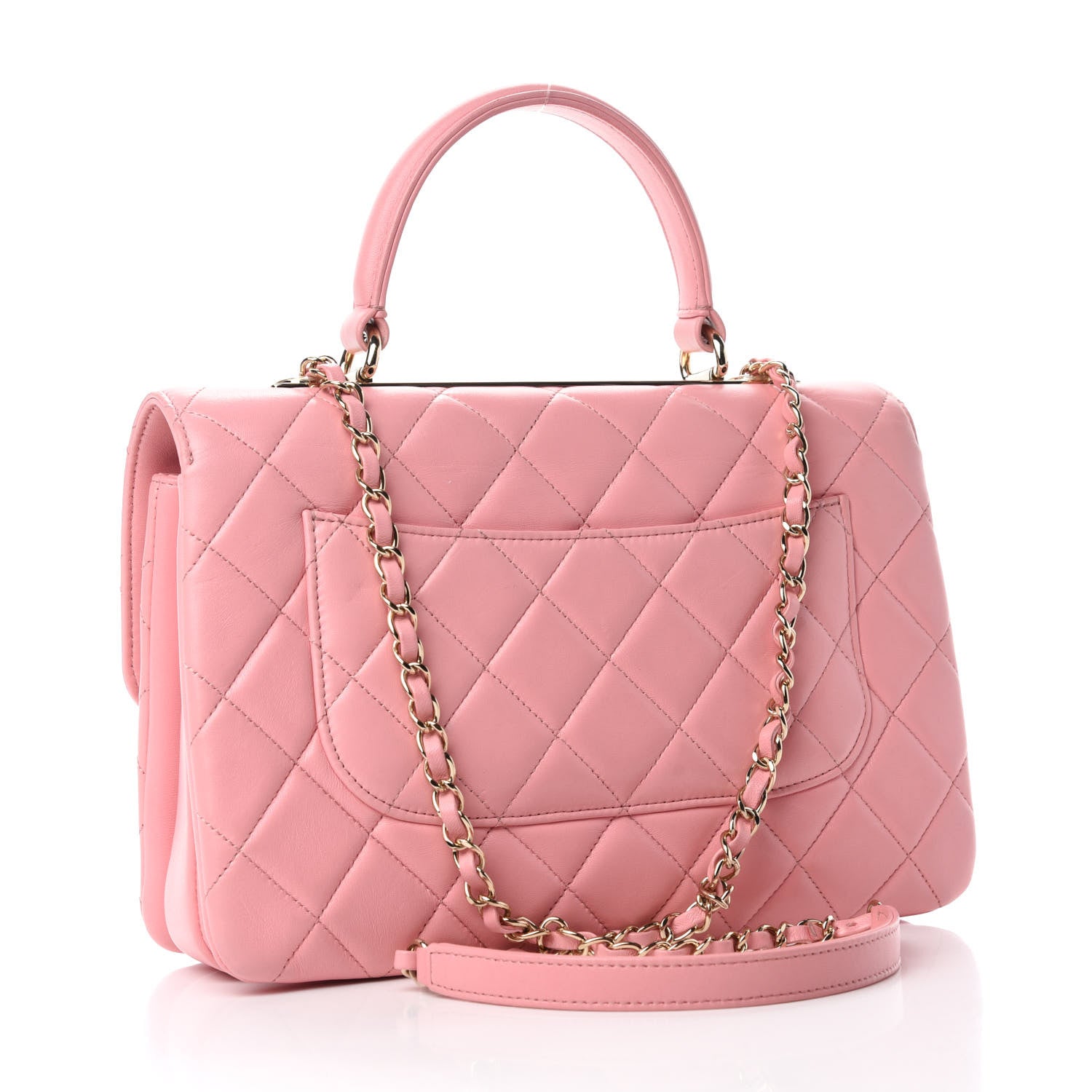 Chanel Lambskin Quilted Medium Trendy CC Flap Dual Handle Bag Pink 3 of 12