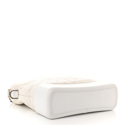 Chanel Aged Calfskin Quilted Large Gabrielle Hobo White 3 of 10