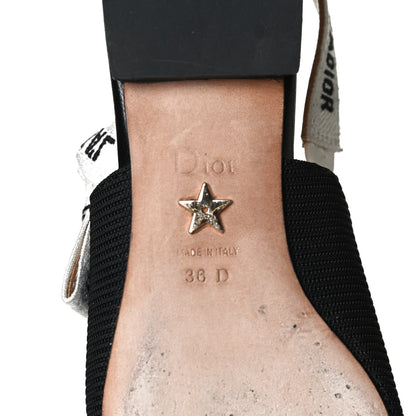 Christian Dior Technical Canvas Ribbon J'Adior Slingback Ballet Flats 36 Black 10 of 11