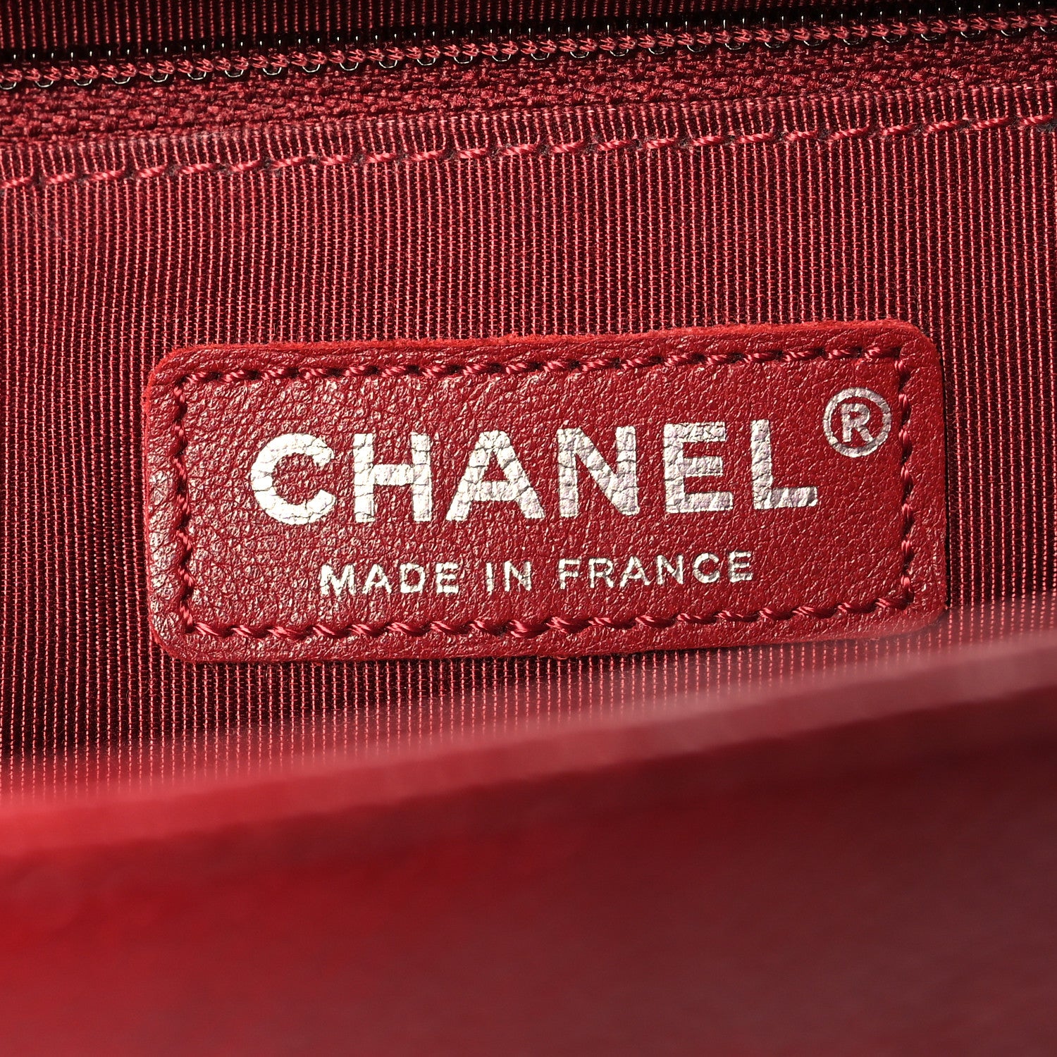 Chanel Caviar Quilted New Medium Boy Flap Dark Red 6 of 11