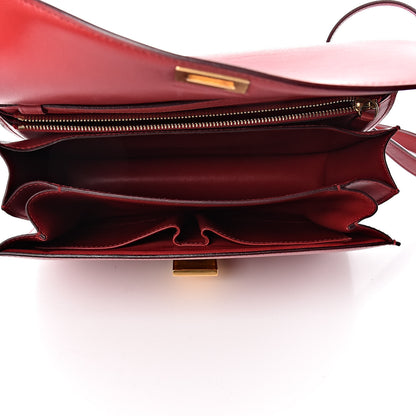 Celine Box Calfskin Medium Classic Box Flap Bag Red 5 of 12