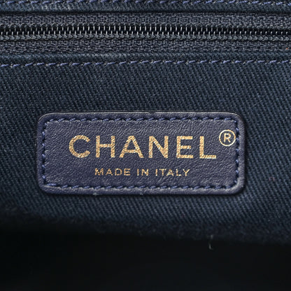 Chanel Lurex Boucle Mini Deauville Tote Blue 6 of 10