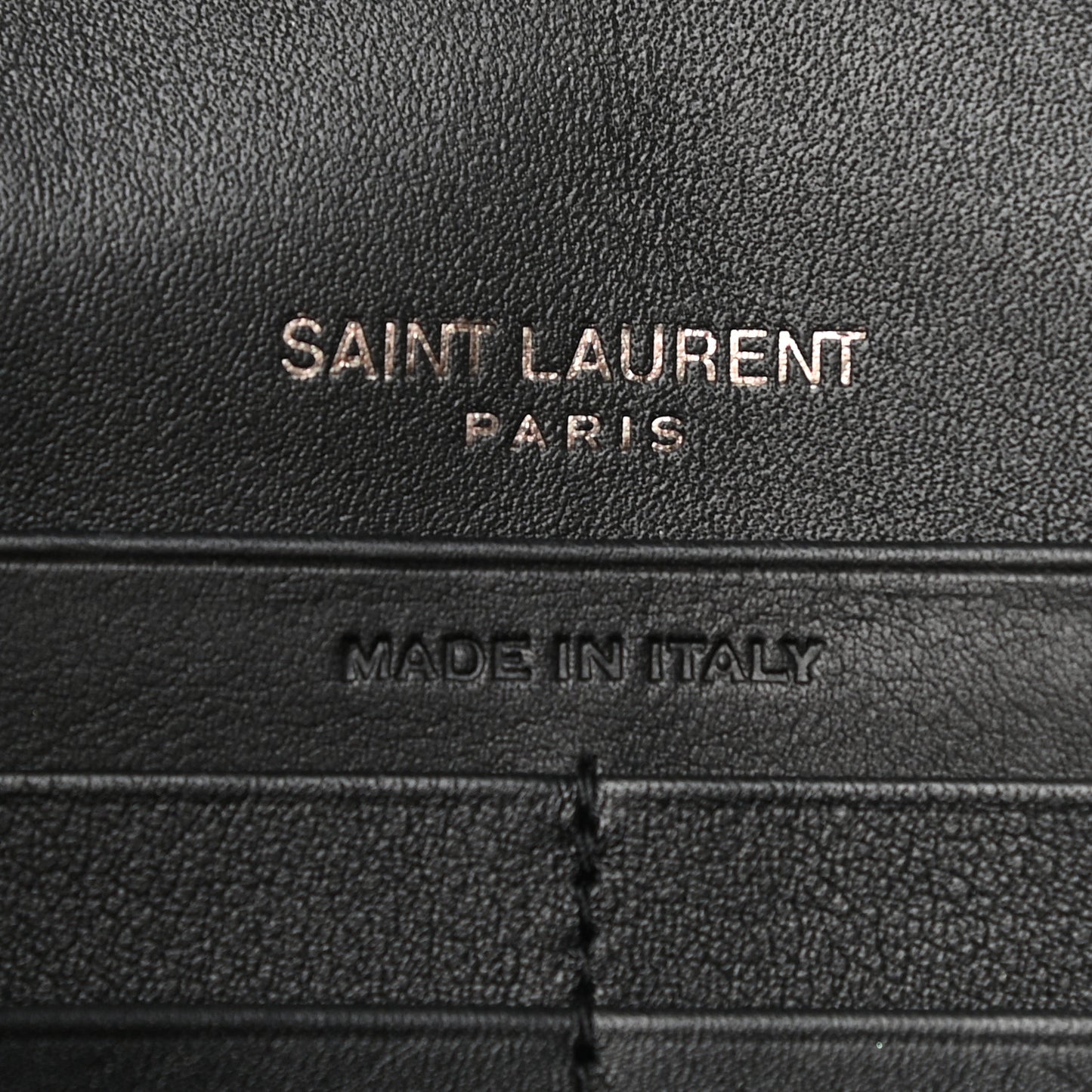 Patent Matelasse Chevron Monogram Chain Wallet Black