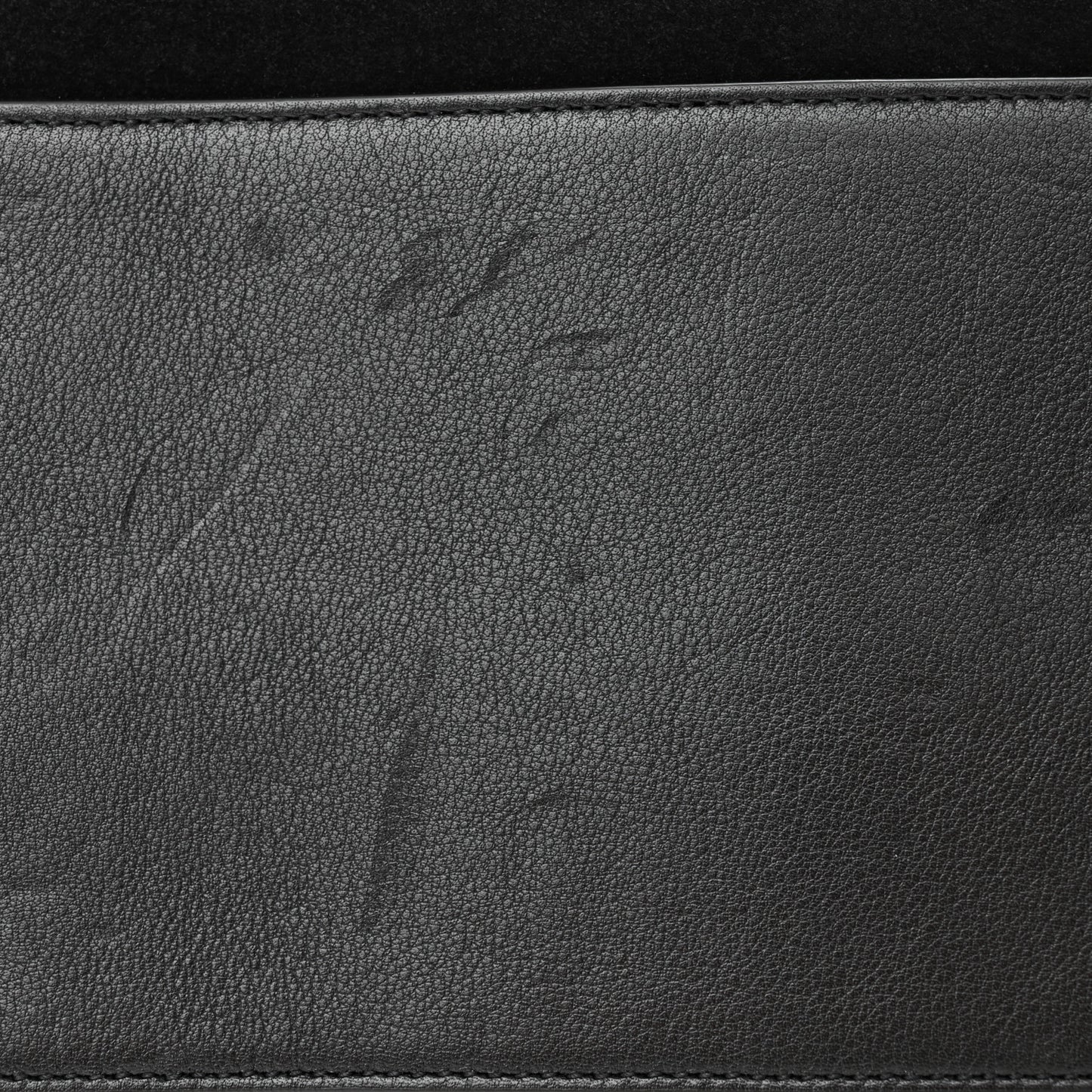 Suede Calfskin Medium Monogram Cabas Black