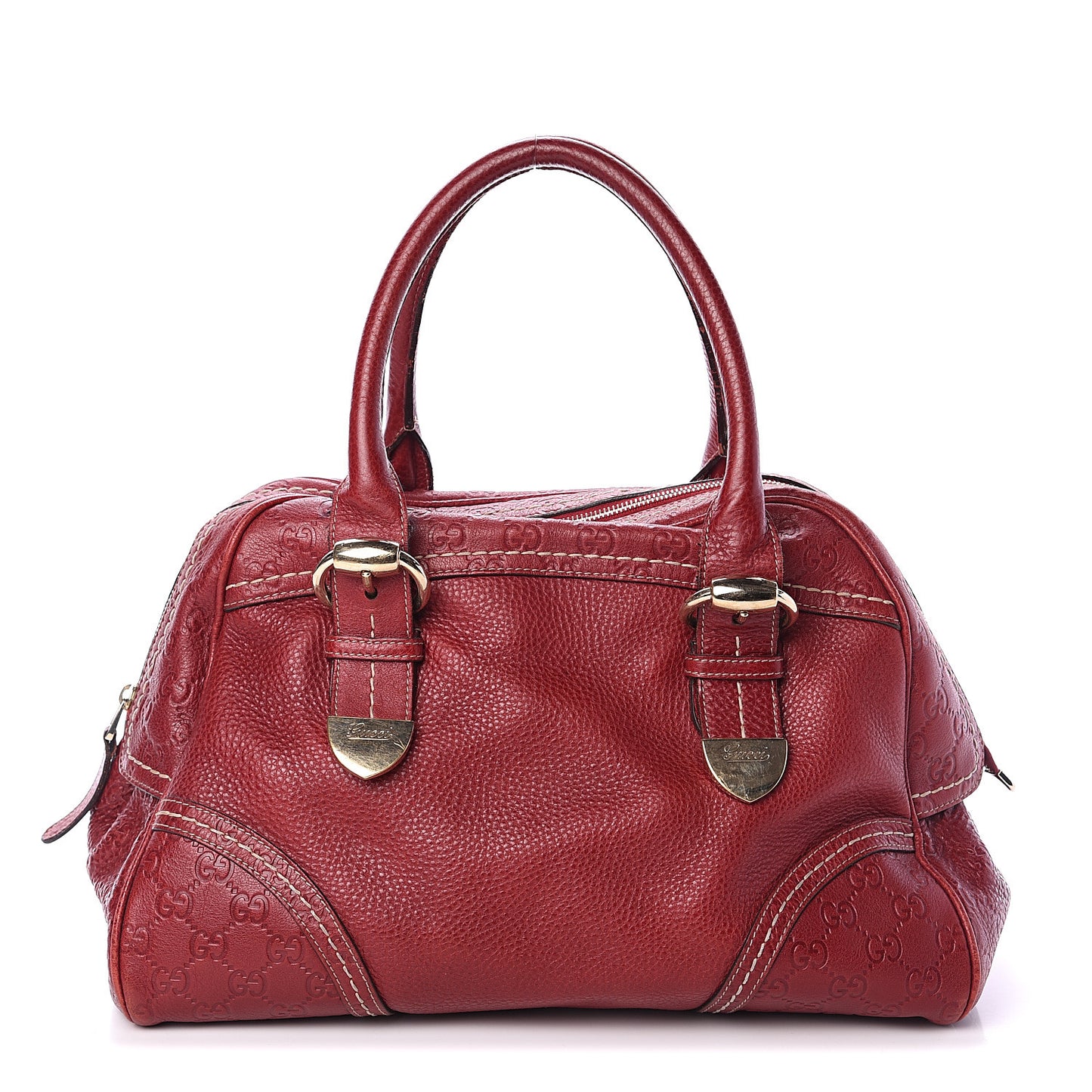 Guccissima Signoria Large Dome Bag Red