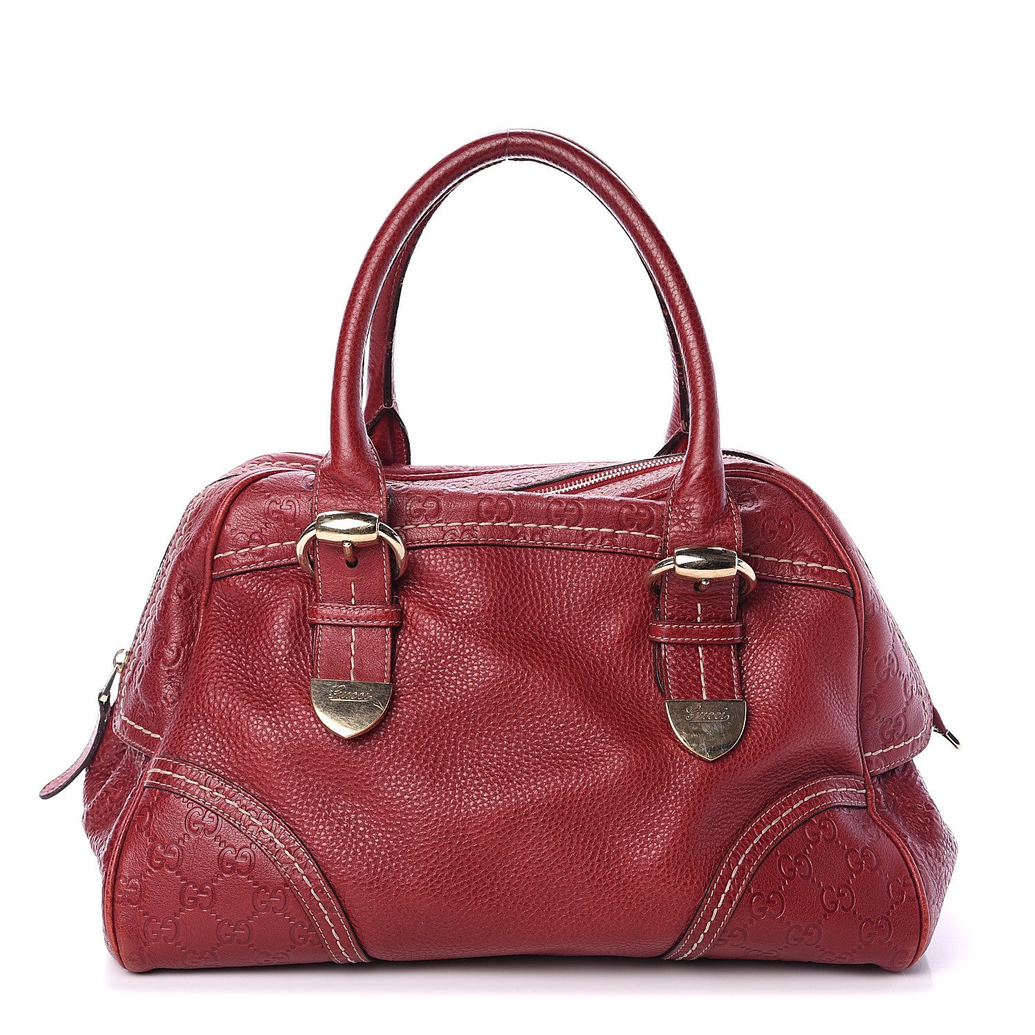Gucci Guccissima Signoria Large Dome Bag Red 1 of 8